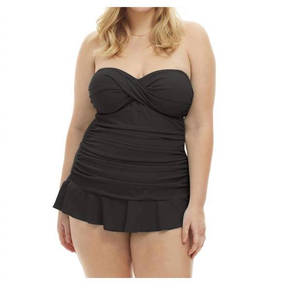 NEW ALWAYS FOR ME isabella tankini top with matching tankini bottom plus size in - Picture 3 of 3